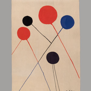 Appraisal: After Alexander Calder Mid- th Century 'Comets' Tapestry D'AubussonEdition of