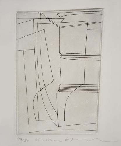 Appraisal: BEN NICHOLSON Pewter Etching x mm x inches full margins