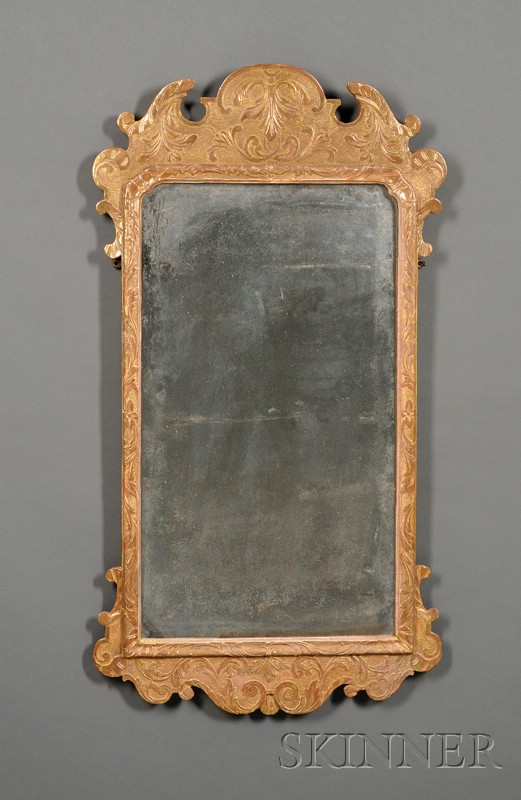 Appraisal: George II Carved Giltwood and Gesso Mirror mid th century