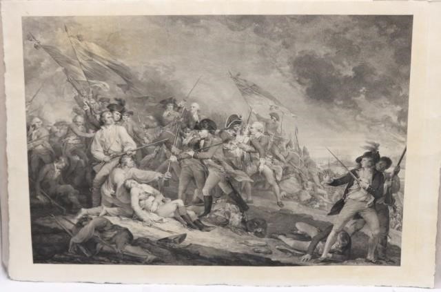 Appraisal: TH C BLACK AND WHITE STEEL ENGRAVING TITLED THE BATTLE