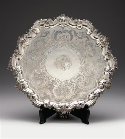 Appraisal: Large George IV sterling silver salver william eley william fern