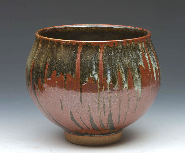 Appraisal: John Leach British b Bowl dripped glaze Muchelney Potteryimpressed potter's