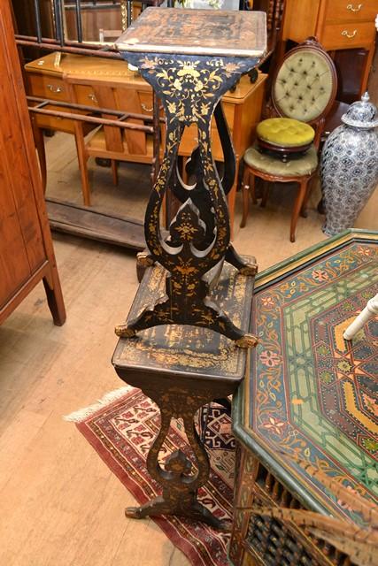 Appraisal: NEST OF TWO TH CENTURY CHINESE EXPORT LACQUERED OCCASIONAL TABLES