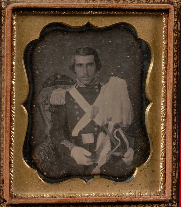 Appraisal: Daguerrreotype of a Young Civil War Naval Officer in Dress