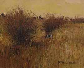 Appraisal: Patrick Carroll born Grazing Country Gundaroo acrylic on paper signed