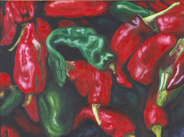 Appraisal: Robert D Hastings Peppers signed and dated 'Robert Hastings '