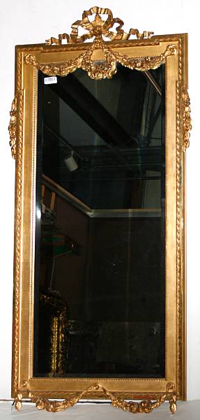 Appraisal: A Louis XVI style giltwood and compostion mirror height ft