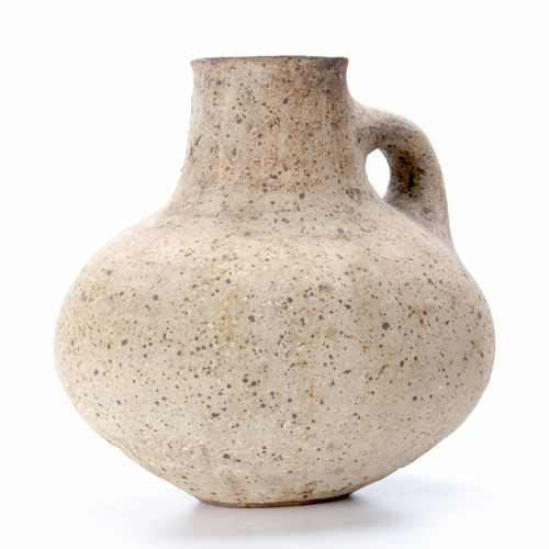 Appraisal: RUTH DUCKWORTH Stoneware jug covered in a brown-speckled grey volcanic