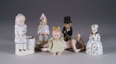 Appraisal: APPROXIMATELY BISQUE FIGURINES Some with damage but being sold As