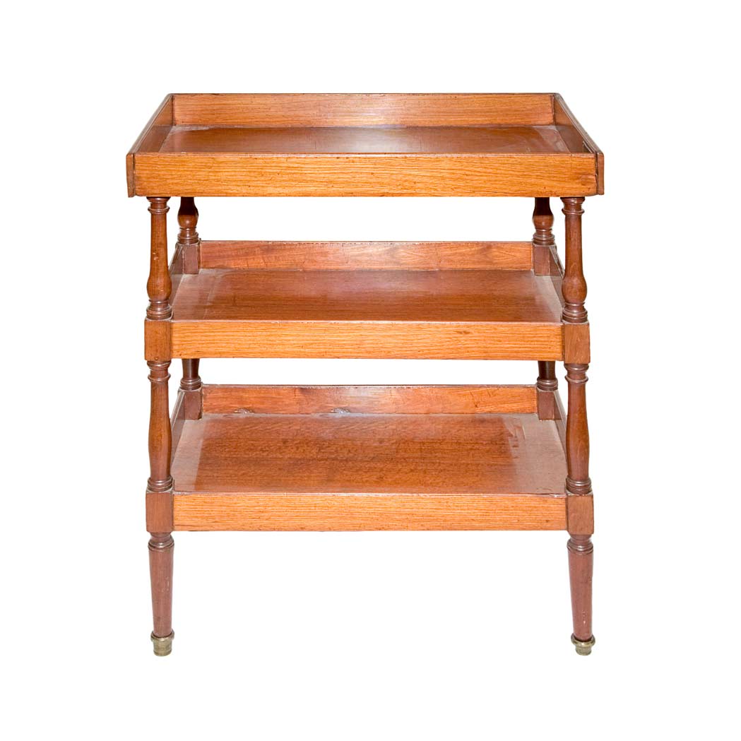 Appraisal: Regency Style Mahogany Two-Tier Side Table Height inches width inches