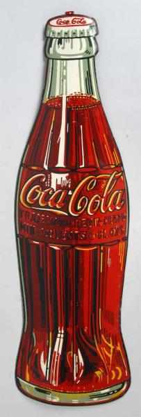 Appraisal: Tin Coca-Cola Cutout Sign Description This bottle was undoubtedly cut