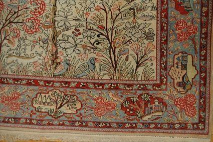 Appraisal: Kirman Tree-of-Life Pictorial Rug