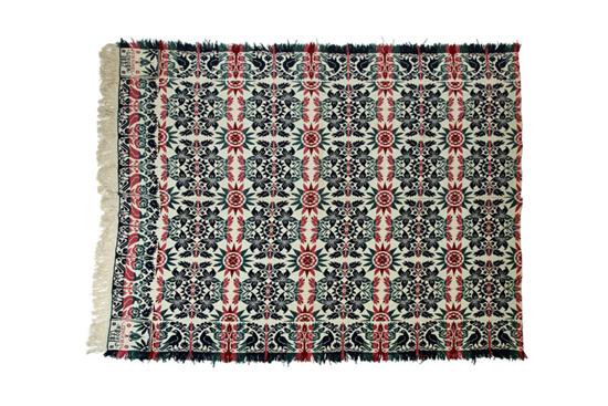 Appraisal: PENNSYLVANIA JACQUARD COVERLET John Mellinger Lancaster and Lebanon Counties wool