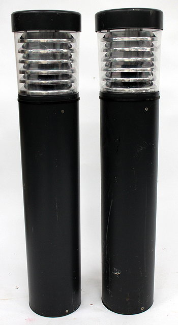 Appraisal: A PAIR OF CYLINDRICAL DRIVEWAY LIGHTS each cm in height