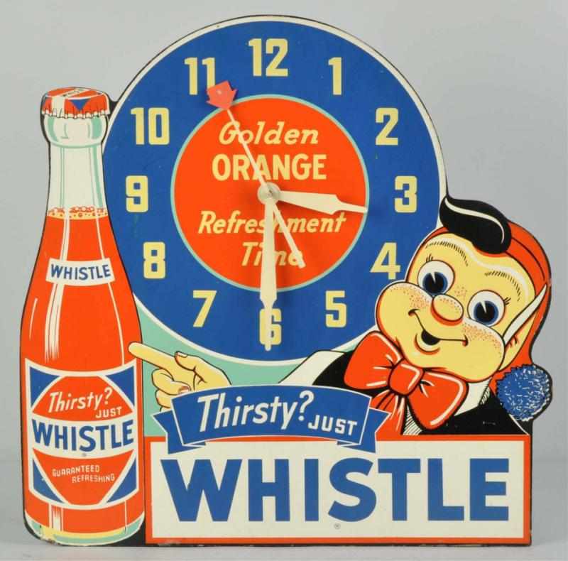 Appraisal: Masonite Electric Whistle Clock Description Exact age is undetermined Complete