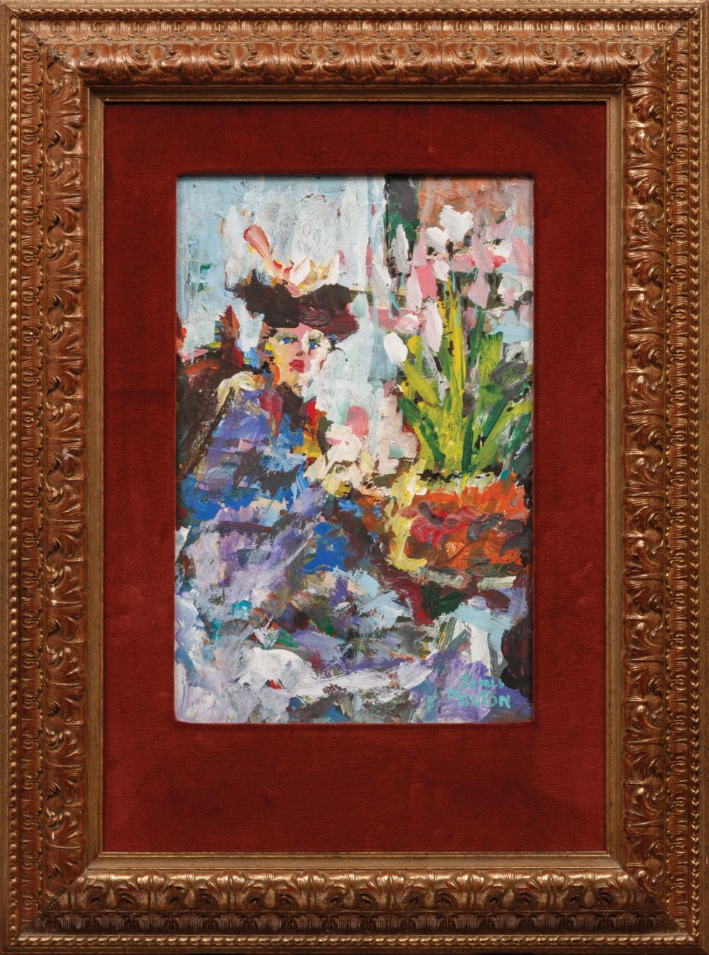 Appraisal: James Mouton American New Orleans - Lady at a Window