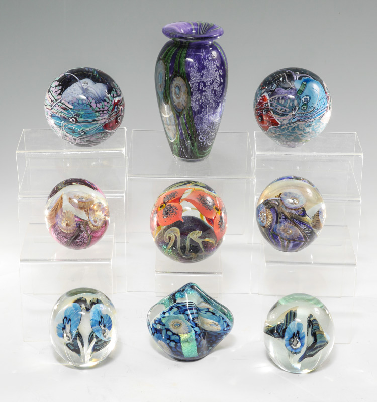 Appraisal: ESTATE COLLECTION OF PAPERWEIGHTS An assembled collection of pieces total