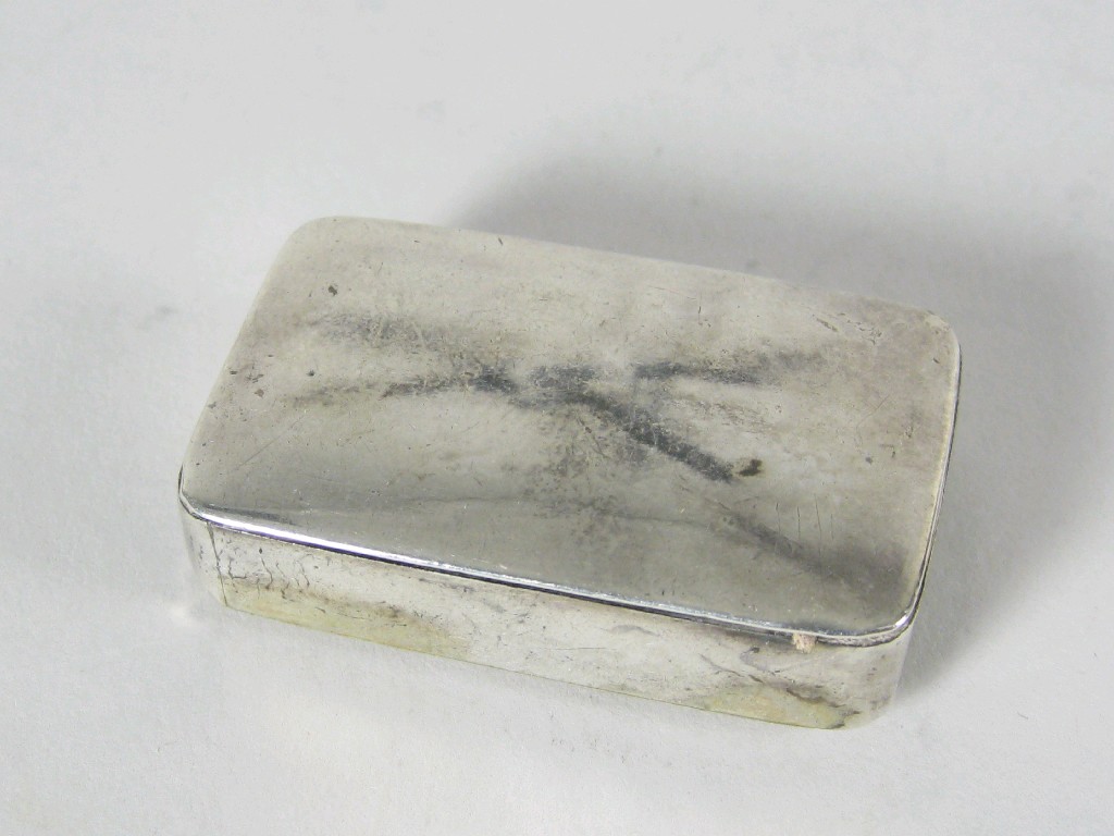 Appraisal: A George III plain rectangular Snuff Box Birmingham maker Joseph