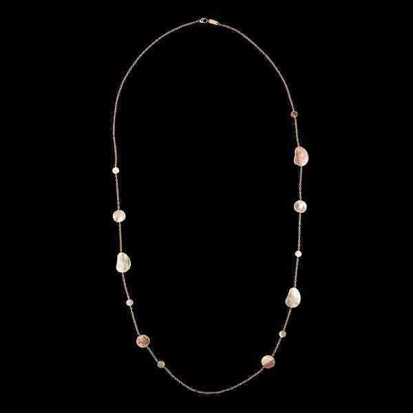 Appraisal: Ippolita k Mother-of-Pearl Station Necklace Ippolita k yellow gold long