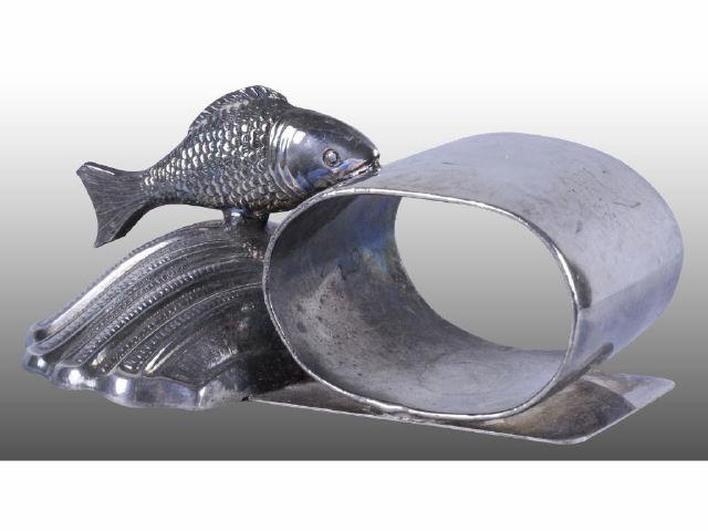 Appraisal: Fish Shell by Oval Figural Napkin Ring Description Made in