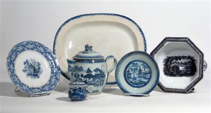 Appraisal: Group of six English and Chinese export tablewares Including a