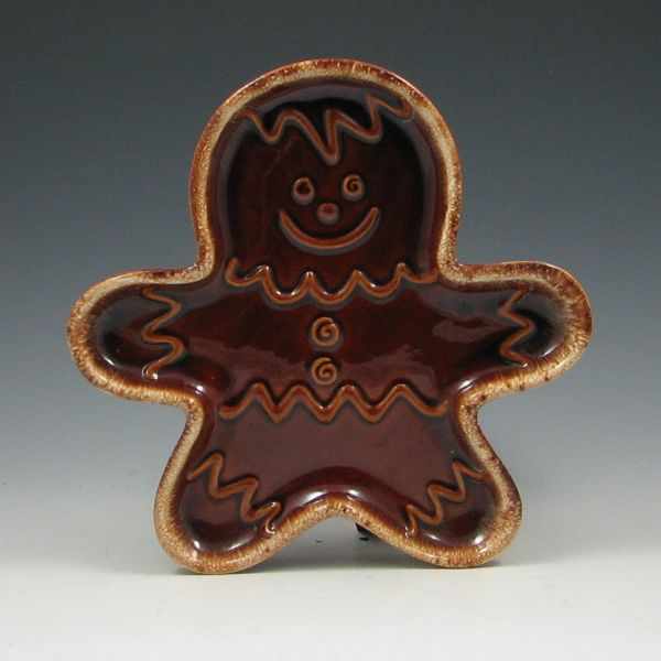 Appraisal: Hull Mirror Brown Gingerbread Platter marked Hull USA typical use