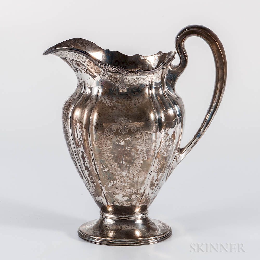 Appraisal: Graff Washbourne Dunn Sterling Silver Pitcher Graff Washbourne Dunn Sterling