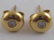 Appraisal: A pair of hallmarked carat gold diamond ear studs makers