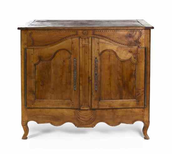 Appraisal: A French Provincial Cherry Console Cabinet having a rectangular top