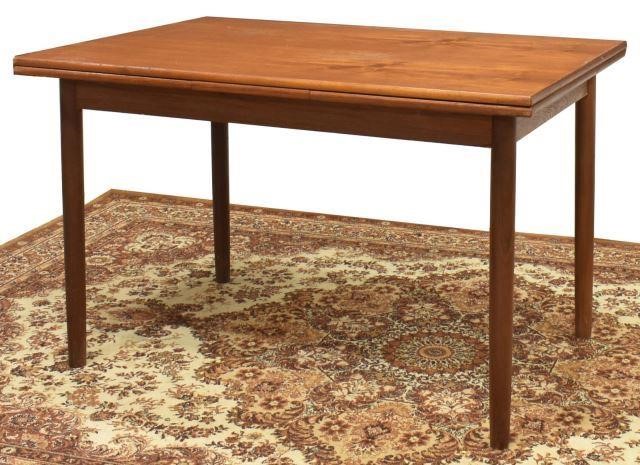 Appraisal: Danish mid-century modern teak dining table c s rectangular top