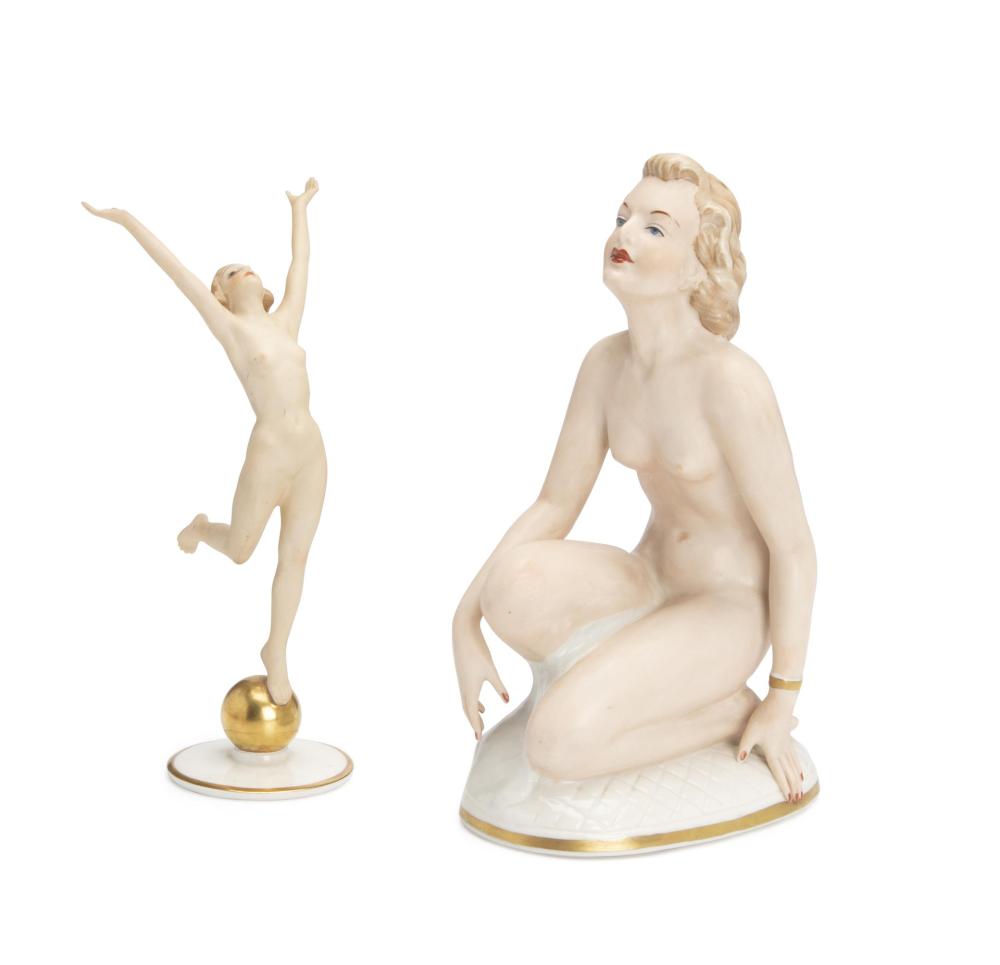 Appraisal: Two German Hutschenreuther Belb porcelain figures Second-quarter th Century Each