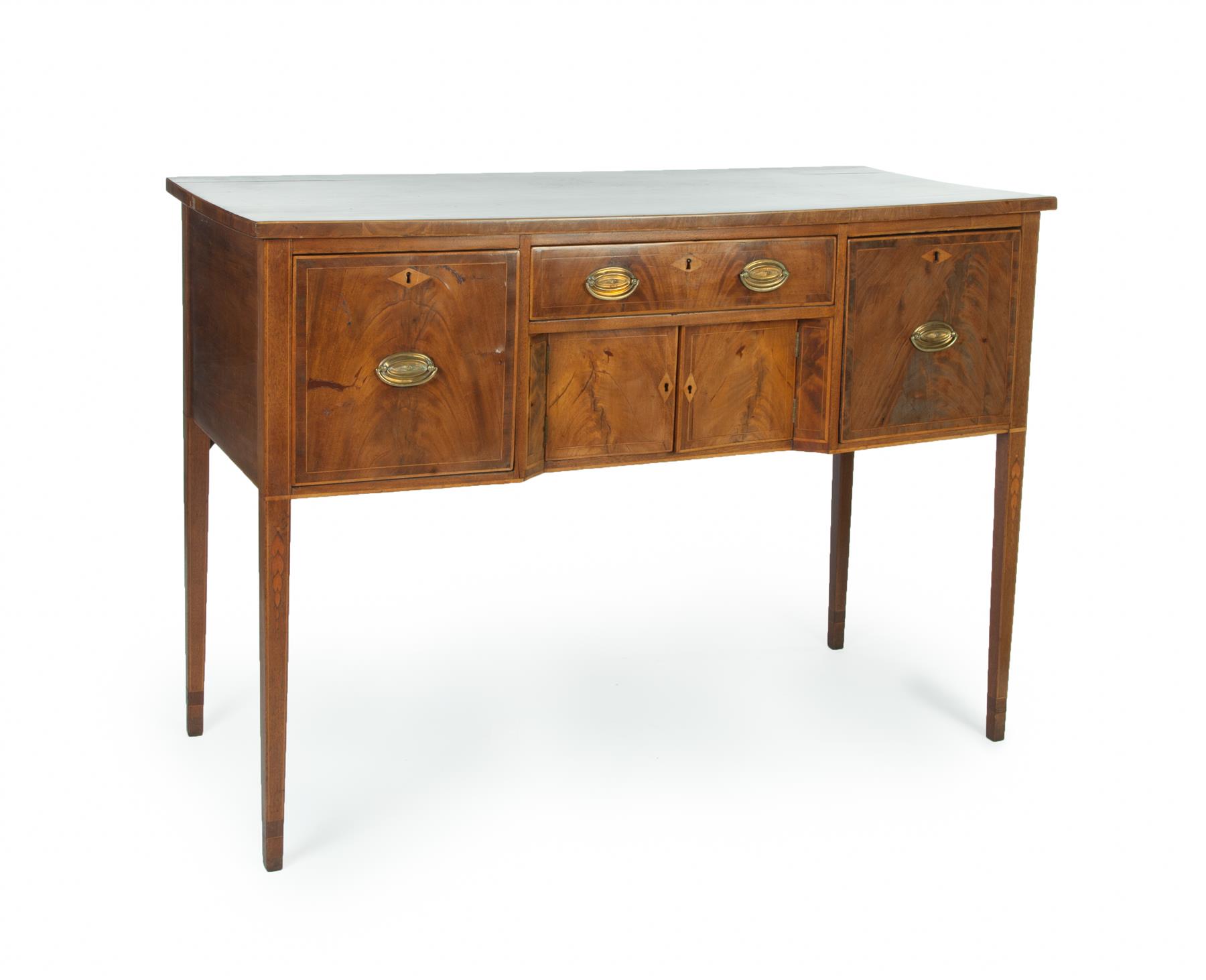 Appraisal: HEPPLEWHITE SIDEBOARD New York origin mahogany with chestnut secondary wood