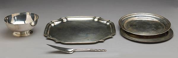 Appraisal: A group of sterling table articles and flatware Comprising Reproduction