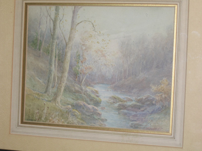 Appraisal: CAROLL COLLBY CHILD AMERICAN - Spring river landscape watercolor signed