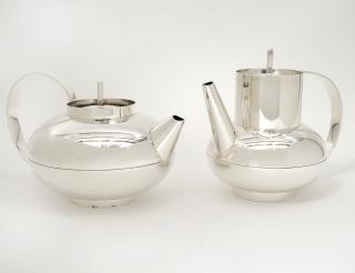 Appraisal: CHRISTOFLE SILVER PLATED TEA POT AND COFFEE POT French Each