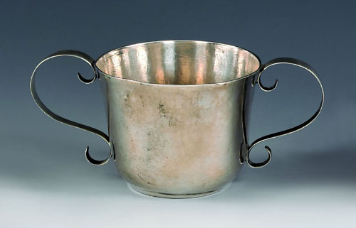 Appraisal: New York silver caudle cup ca bearing the touch of