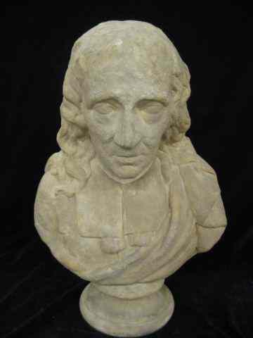 Appraisal: Early Carved Stone Bust of a Man - '' tall