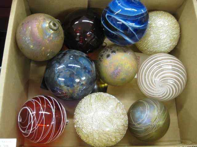 Appraisal: Art Glass Christmas Ball Ornaments includes Zweifel and other ''