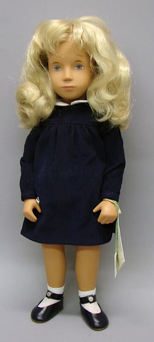 Appraisal: MIB doll No - Blonde navy corduroy dress