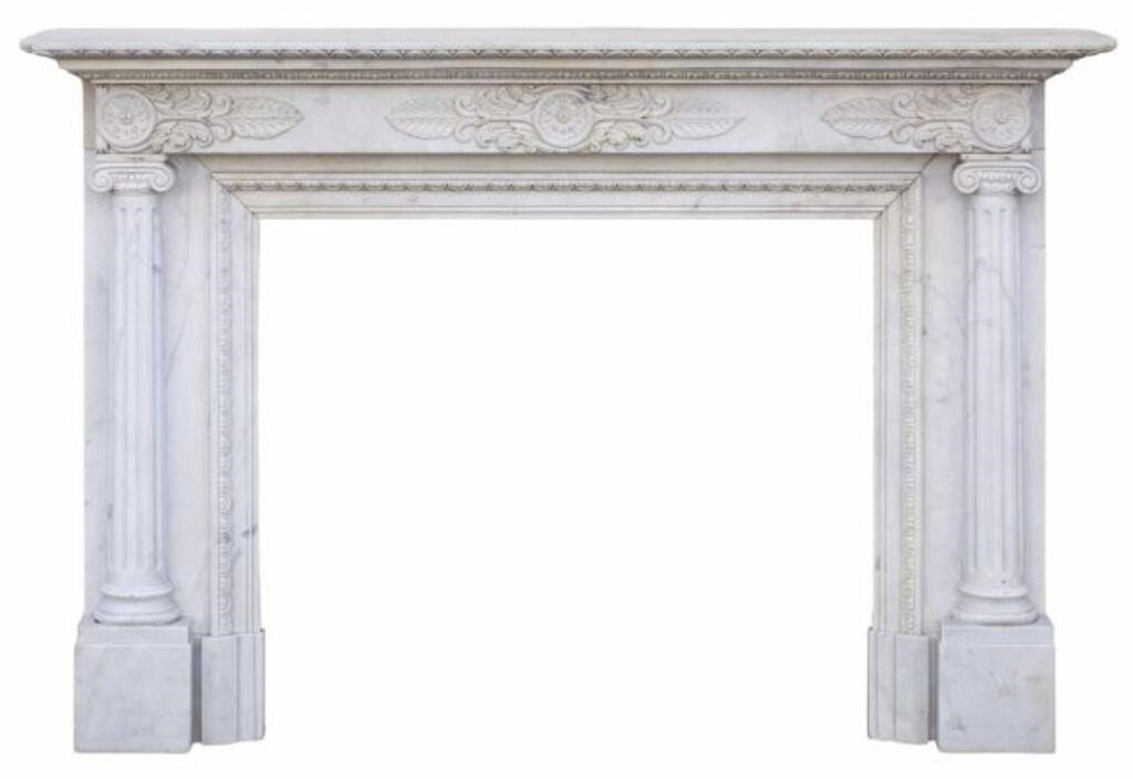 Appraisal: Neoclassical style marble fireplace surround approx h w d