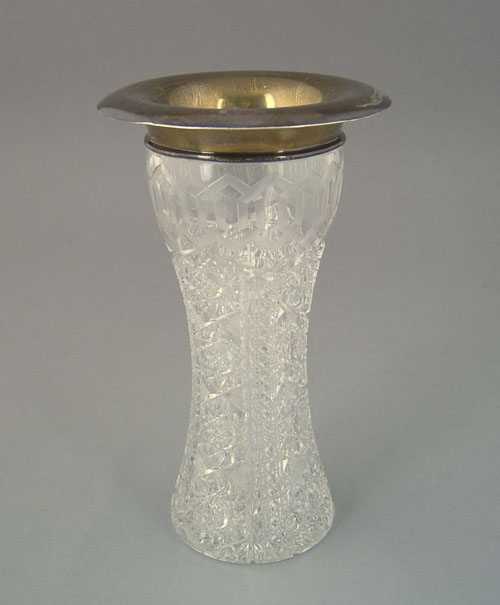 Appraisal: Alhambra cut glass vase by Meridan Cut Glass Co with