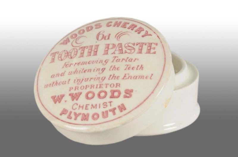 Appraisal: Circular Woods Cherry Tooth Paste Pot Lid Condition Excellent Size