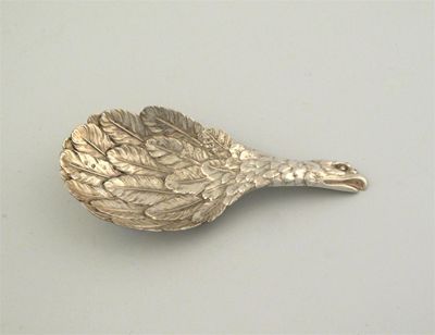 Appraisal: A William IV eagles wing spoon with textured plumage and