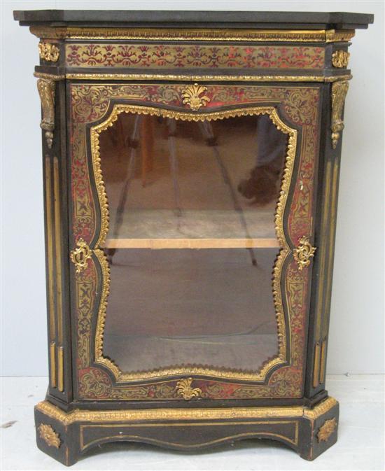 Appraisal: th century ebonised boulle side cabinet with gilt metal mounts