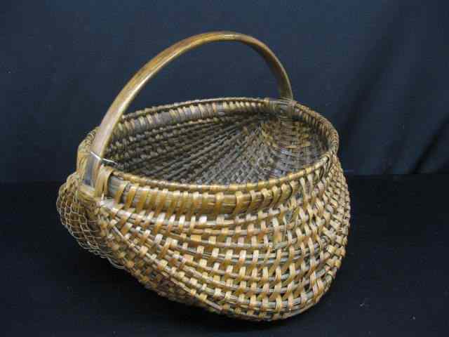 Appraisal: Cherokee Indian Buttocks Basket split oak '' x ''