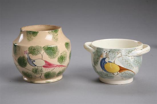 Appraisal: TWO SPATTERWARE BOWLS English st half- th century Both in