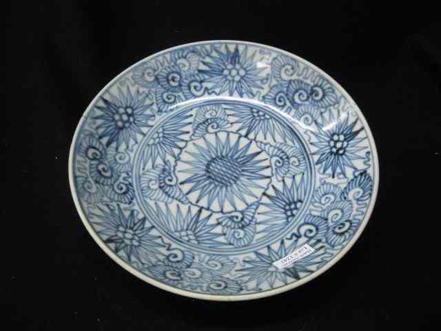 Appraisal: Chinese Porcelain Bowl blue floral decoration signed '' excellent