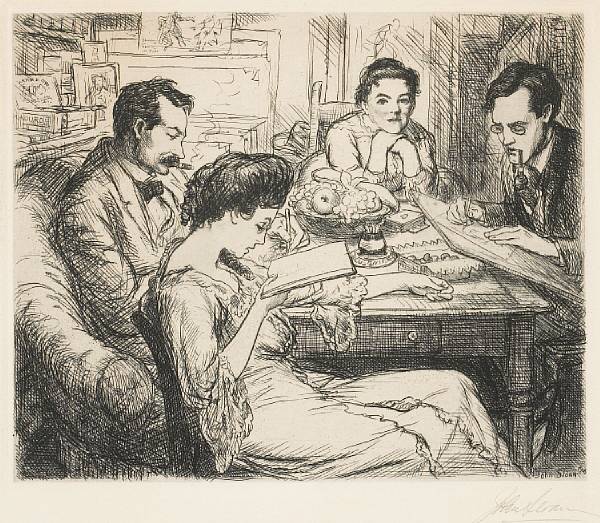 Appraisal: n a John Sloan American - Memory M Etching printed