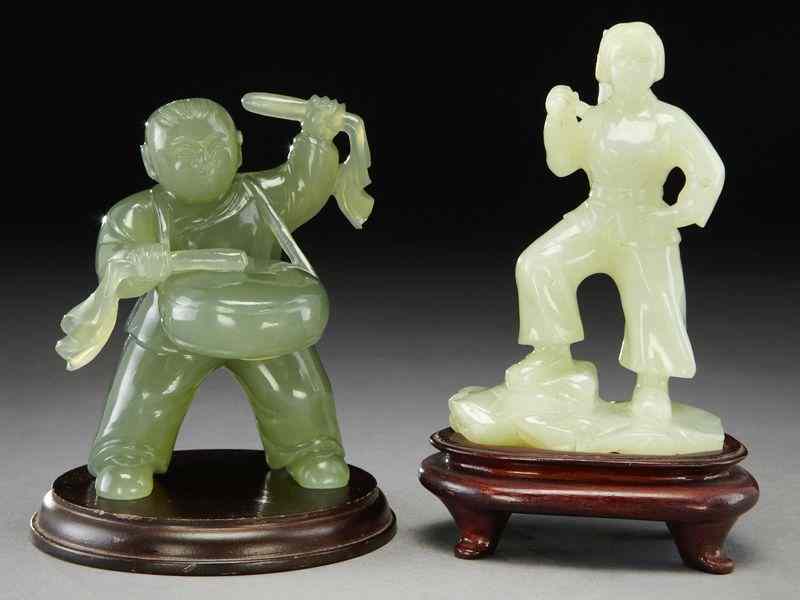 Appraisal: Chinese Cultural Revolution serpentine figuresdepicting a female soldier and a