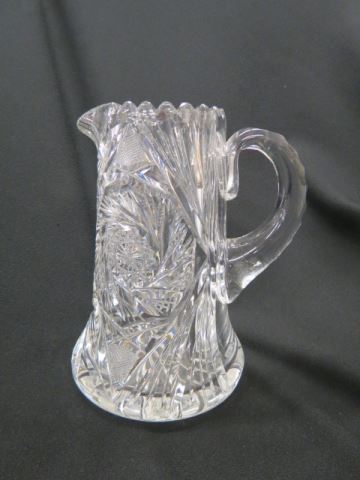 Appraisal: Cut Glass Tankard pinwheel diamond and ray brilliant period